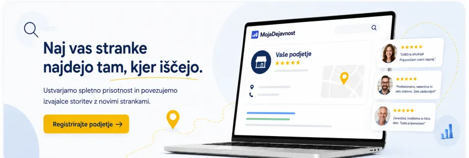 Registrirajte svoje podjetje na portalu Moja Dejavnost za nova povpraševanja