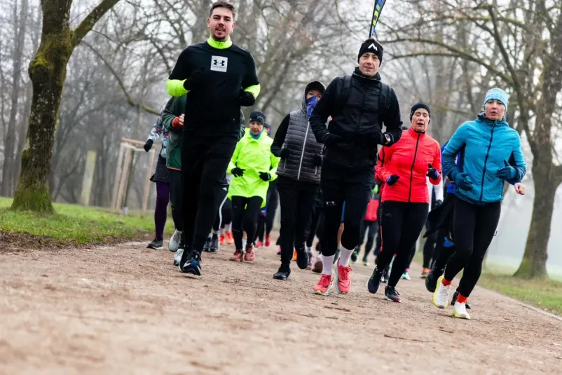 Vodeni trening teka v skupini Osrednja Slovenija