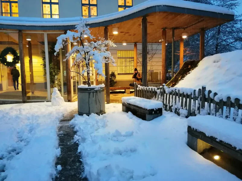 Waldorfska šola Ljubljana v snegu