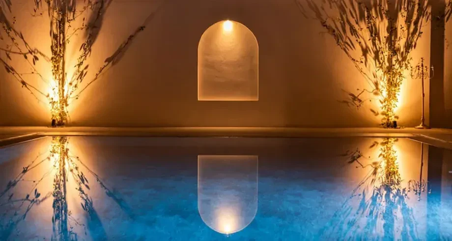 A pool designed for calm, not crowds
