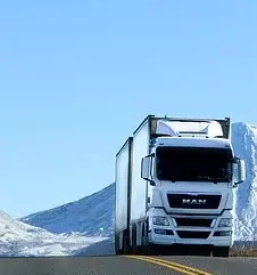 International truck transport of goods europe