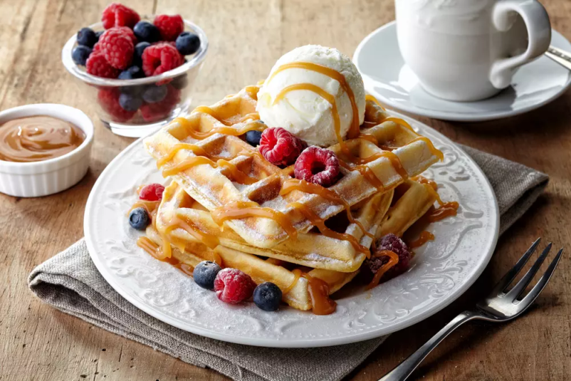 Waffles in the center of Ljubljana