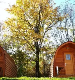 Camp ob reki koritnici soca