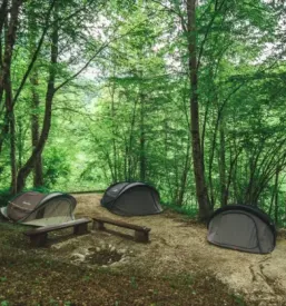 Camp ob reki koritnici soca