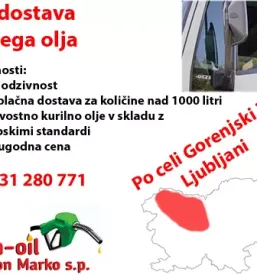 Dostava kurilnega olja gorenjska osrednja slovenija