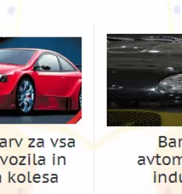 Mesanje barv za avtomobilsko industrijo pomurje