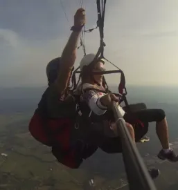 Polet z jadralnim padalom v tandemu slovenija