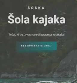 Kajakastvo in rafting soca