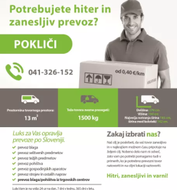 Tovorni prevozi s kombijem slovenija