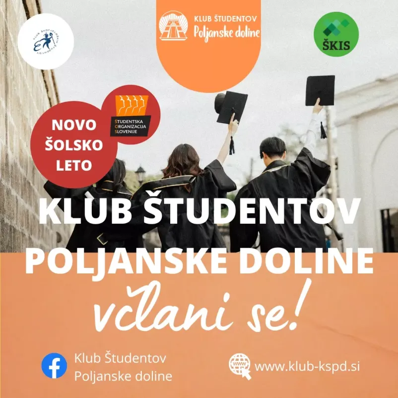 Pridruži se Klubu študentov Poljanske doline