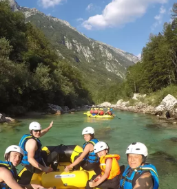 Rafting in canyonig bovec