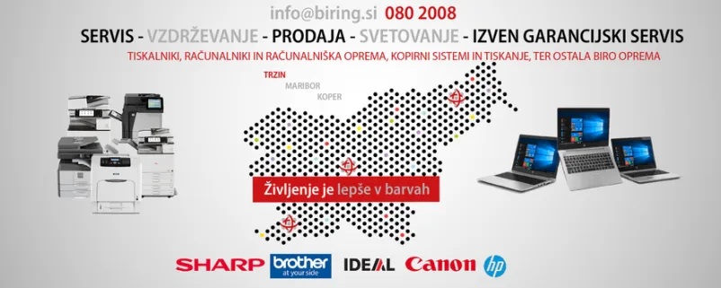 Ugodna prodaja in najem pisarniških strojev Slovenija
