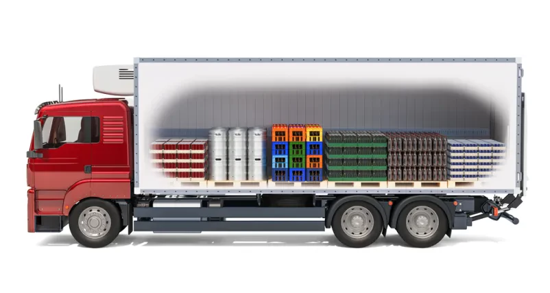 Internationaler Transport von palettierten Gütern Europa, Schweiz