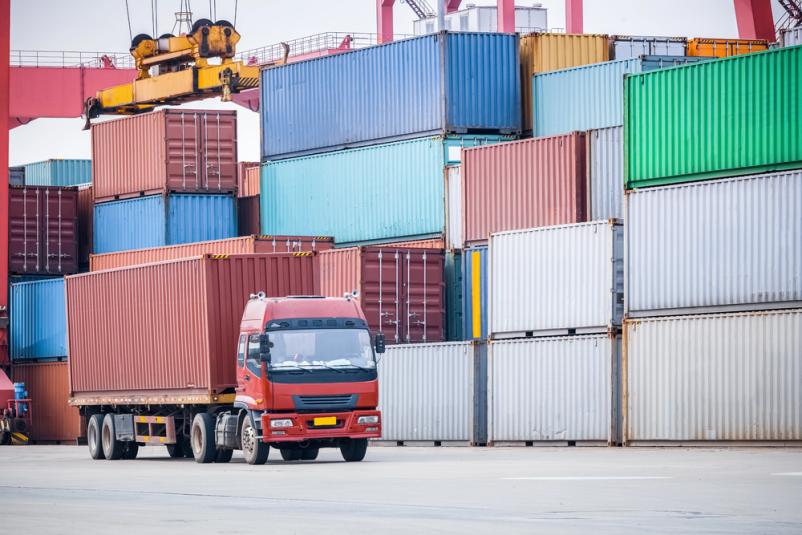 Truck transport of containers Slovenia