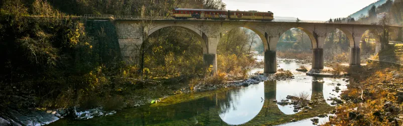 Organisiertes Angeln an der Soča in Solkan