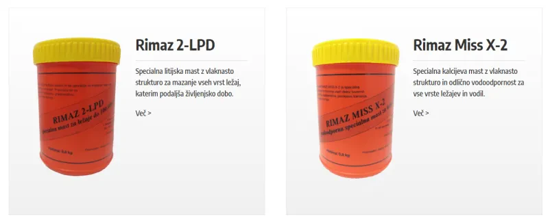 Industrijska maziva in masti Gorenjska