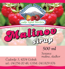 Domač malinov sirup