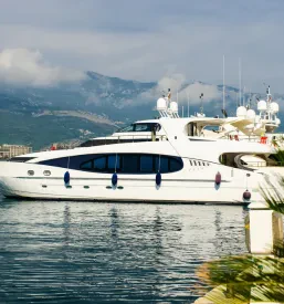 Installation of luxury yacht furniture