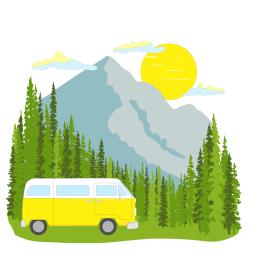 Camping with campervan