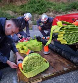 Člani prostovoljnega gasilskega društva