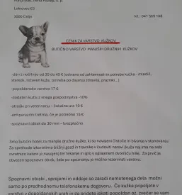 Cenik varstvo psov