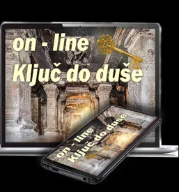 Stilistična podoba ključa in silhuete, ki ponazarja uvid v notranji svet in potovanje osebne rasti.
