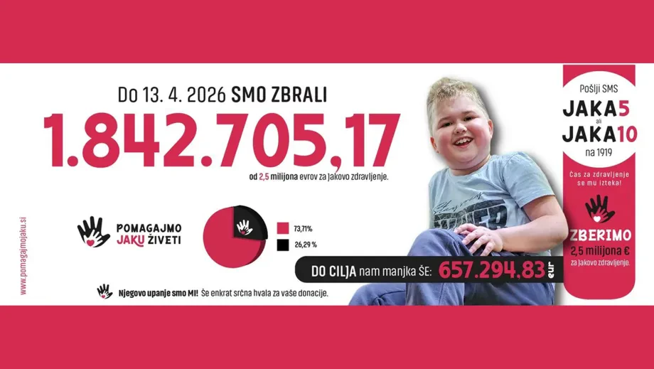 Manjka še manj kot 660.000 €: zadnji del poti, ki lahko Jaka pravočasno pripelje do zdravljenja